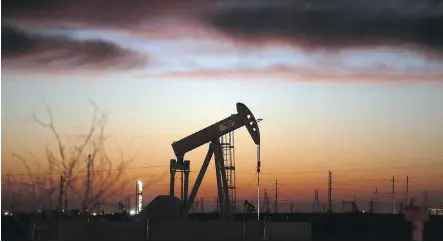  ?? SPENCER PLATT/ GETTY IMAGES/ FILES ?? An oil pumpjack works in the Permian Basin oil field in Andrews, Texas. Canadian companies are following in the footsteps of U.S. producers in the region, which are harnessing data to improve their performanc­e.