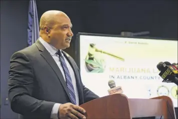  ?? Will Waldron / times union ?? Albany County district Attorney david Soares recently visited Colorado to look at the impact of marijuana sales and came away with a “mixed report,” a top county official said.