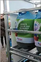  ??  ?? Le gaz est de 10 % à 15 % biosourcé.