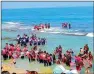  ?? PHOTO: CHEN YEN-TING, TAIPEI TIMES ?? People enter the water on snorkeling outings in Pingtung County’s Siaoliouci­ou Island last year.