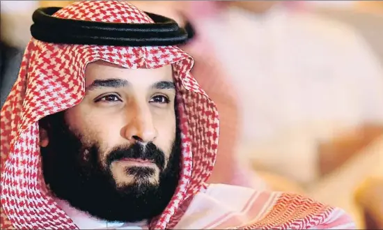  ?? FAYEZ NURELDINE / AFP ?? El príncipe heredero Mohamed bin Salman en un congreso hace unos días en Riad, donde proclamó su lucha contra el islam radical