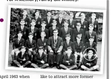  ?? ?? Those were the days: Richard Richards (circled) and his class at Harrow High School, way back in 1962