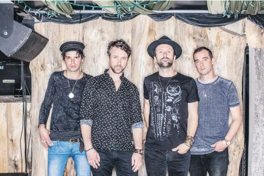  ??  ?? Four years after the release of their last album, the Trews are in the studio with their new drummer and preparing to release an album early next year.
