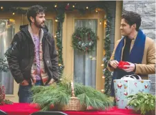  ?? LIFETIME ?? Blake Lee, left, and Ben Lewis are real-life spouses who star in Lifetime's The Christmas Setup, a movie about ... well, the title says it all.