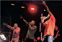  ?? ?? TKZEE made musical history in Nelspruit, Mpumalanga in 2012 when they became the first kwaito group to play with an orchestra. | Dumisani Sibeko