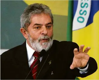 ?? Orlando Brito - 20.set.07/Obritonews ?? O então presidente Lula discursa em Brasília, em 2007