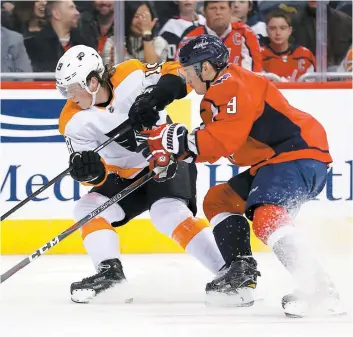  ?? PHOTO AFP ?? « La LNH, c’est tellement différent du junior. C’est beaucoup plus rapide, les joueurs sont plus gros, plus forts », dit Nolan Patrick de sa première saison avec les Flyers de Philadelph­ie.