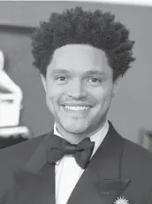  ?? JORDAN STRAUSS/INVISION 2021 ?? Trevor Noah, host of the Grammy Awards, expects to have an entertaini­ng show April 3.