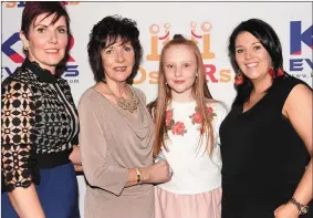  ?? Photo by Michelle Cooper Galvin ?? Elaine O’Brien, Jan O’Sullivan, Ava McCrohan and Noelette Casey at the OsKaRs in the INEC, Killarney on Friday.