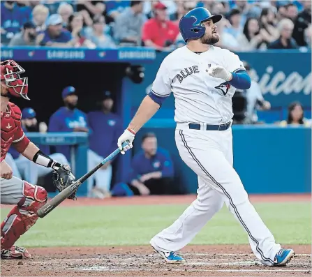  ?? NATHAN DENETTE THE CANADIAN PRESS ?? Rowdy Tellez says the change in his approach at the plate was simple: “All I did was stand up straight. That’s it.”