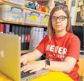  ??  ?? > Kari Lawler, 13, is a gifted child who suffers from autism