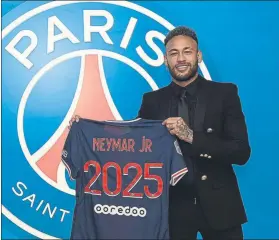  ?? FOTO: PSG ?? Cuatro años más en París Neymar seguirá en el fútbol francés