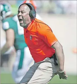  ?? Gregory Shamus Getty Images ?? MIKE JINKS, who went 7-24 as head coach at Bowling Green before being fired this year, had more success as an assistant at Texas Tech.