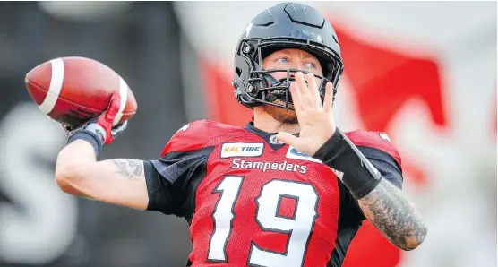  ?? AL CHAREST ?? Stamps QB Bo Levi Mitchell has surpassed the 4,000-yard mark in passing for a fourth consecutiv­e season. He also is tops in the CFL with 39 completion­s of at least 30 yards.