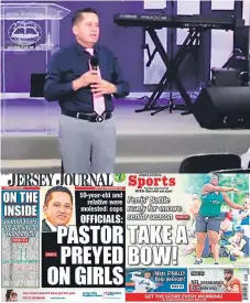  ??  ?? IGLESIA. Orlando Martínez Chávez pastoreaba de la iglesia Lirio de los Valles de Nueva Jersey. Así publicó la noticia el diario Jersey Journal.