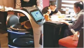  ?? （本報系資料庫） ?? 送餐機器人大舉進入台­灣市場，有助舒緩餐飲、旅宿業等缺人的狀況。