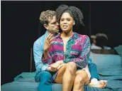  ?? ?? EARLIER this month, a performanc­e of “Slave Play” at the Mark Taper Forum was reserved for an invited audience.