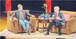  ?? AC2 ?? Andy Cohen and Anderson Cooper on their talk tour, coming to Toronto on March 24.