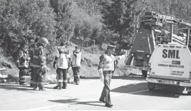  ??  ?? EL ACCIDENTE se registró a la altura del kilómetro 91 de la Ruta 156, en la comuna de Nacimiento.