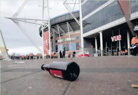  ??  ?? The WRU say the alcohol-free zone has been introduced after extensive research conducted with supporters