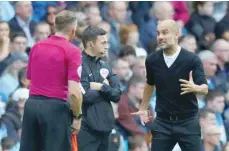  ?? — Reuters ?? Manchester City manager Pep Guardiola reacts.