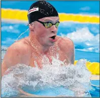  ??  ?? MAKING A SPLASH: Peaty powers to world record