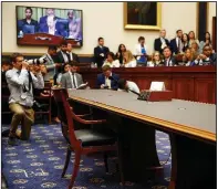  ?? AP/PATRICK SEMANSKY ?? A chair in which former White House counsel Don McGahn was supposed to testify before the House Judiciary Committee sits empty Tuesday after McGahn was a no-show.