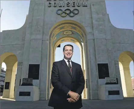  ?? WALLY SKALIJ Los Angeles Times ?? MIKE BOHN, shown at the Coliseum in 2020, would not respond to direct questions posed by The Times regarding the allegation­s.