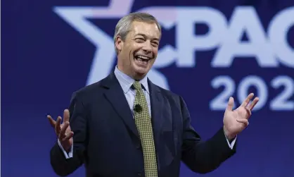  ?? Photograph: José Luis Magaña/AP ?? Nigel Farage has repeatedly drawn on unfounded beliefs and conspiracy theories about Jewish people in recent interviews.