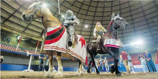  ?? ARLEN REDEKOP ?? The Knights of Valour show features six knights competing in pairs.