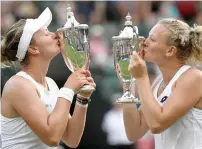  ?? Reuters ?? Barbora Krejcikova and Katerina Siniakova won the women’s doubles final 6-4, 4-6, 6-0 vs Kveta Peschke and Nicole Melichar. —