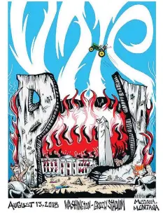  ?? TWITTER ?? A Republican has called the official poster from Pearl Jam’s Aug. 13 concert in Missoula, Mont., “disgusting and reprehensi­ble.”