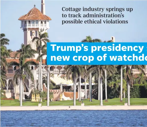  ?? LYNNE SLADKY/ AP ?? The White House has pushed back against releasing visitor logs from President Trump’s Mar- a- Lago resort.
