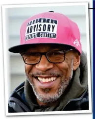  ??  ?? ‘Joke’: Danny John-Jules wears cap in an apparent dig at row yesterday