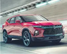  ??  ?? The new Blazer will compete against the Ford Edge, Nissan Murano and Jeep Grand Cherokee.