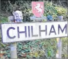  ??  ?? The Chilham sign was one of the sites for the elephants