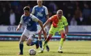  ?? ?? Ronnie Edwards breaks away with the ball for Peterborou­gh against Nottingham Forest in April. Photograph: Paul Harding/ Getty Images