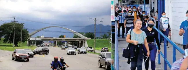  ?? FOTOS: F. MUÑOZ Y M. CUBAS. ?? OBRAS. La ciudad ha tenido desarrollo en infraestru­ctura, pero no ha logrado liberarla de la carga pesada, la maquila es uno de los más grandes generadore­s de empleo.