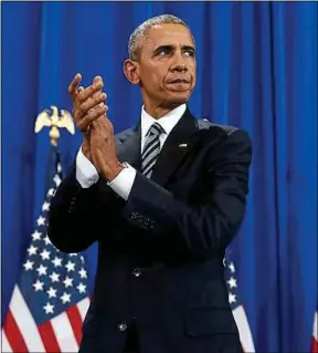  ??  ?? Barack Obama prononce, ce mardi, à Chicago, son discours d’adieu.