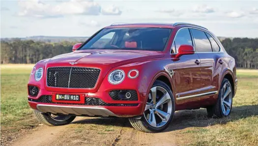  ??  ?? ◗ READY FOR ACTION: The $484,000 (drive away as tested) Bentley Bentayga Diesel may be more at home in front of the yacht club or exclusive hotels, but the Brits have ensured this 320kW/900Nm triple-charged V8 SUV can gracefully handle itself on the...