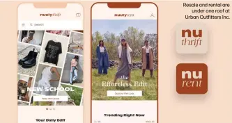  ?? ?? Resale and rental are
under one roof at Urban Outfitters Inc.