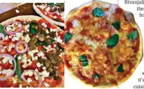  ??  ?? COOK-IT-YOURSELF
Ritu Dalmia home delivers halfcooked pizza base with the toppings