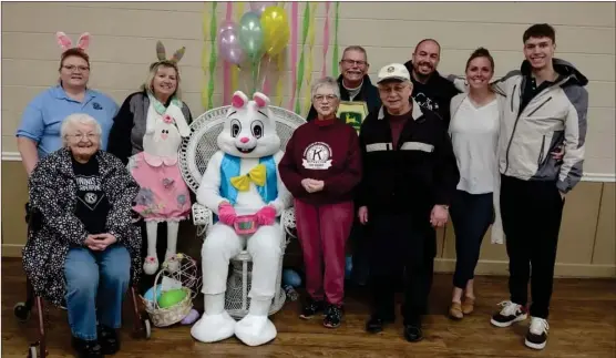  ?? PHOTO PROVIDED ?? Kiwanis Club of Plymouth partnered with the Plymouth Park Department to provide another successful Breakfast with the Easter Bunny Saturday morning. Plymouth High School Senior Blake Judd and student representa­tives of the Mayor’s Youth Council volunteere­d to help.