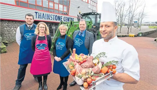  ??  ?? FIVE STAR: Festival bosses and top figures at a launch event for Scotland’s largest one-day food event