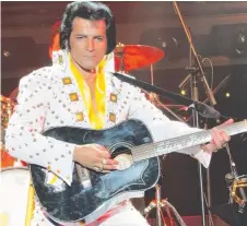  ??  ?? Legends Showcase stars Mark Andrew as Elvis Presley.