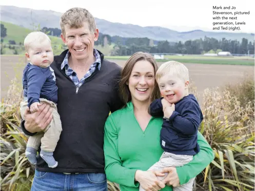  ??  ?? Mark and Jo Stevenson, pictured with the next generation, Lewis and Ted (right).