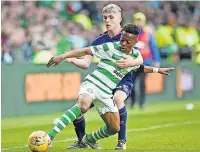  ??  ?? LOAN STAR Connor Smith in action for Hearts against Celtic