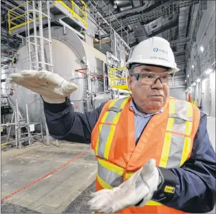  ?? FILE PHOTO ?? Nalcor Energy chief executive officer (CEO) Stan Marshall led the media tour of the Muskrat Falls Nalcor site at Soldiers Pond on the TCH in June.