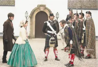  ?? ITV ?? Victoria and Albert (Jenna Coleman and Tom Hughes) arrive in Scotland to visit the Duke of Atholl (Denis Lawson) in the second season of “Victoria,” premiering Sunday on PBS.