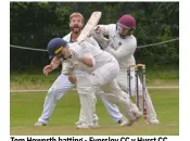  ??  ?? Tom Howorth batting - Eversley CC v Hurst CC